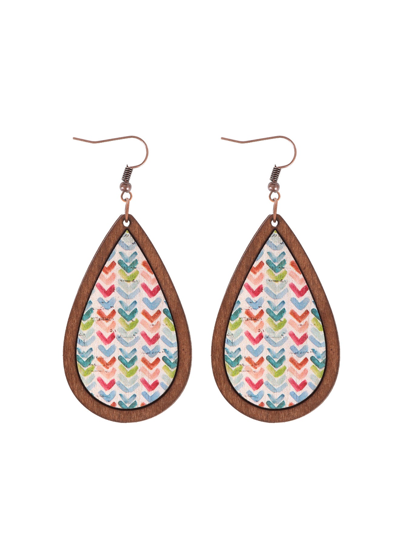 Wholesale Bohemian Series Ethnic Wooden Earrings