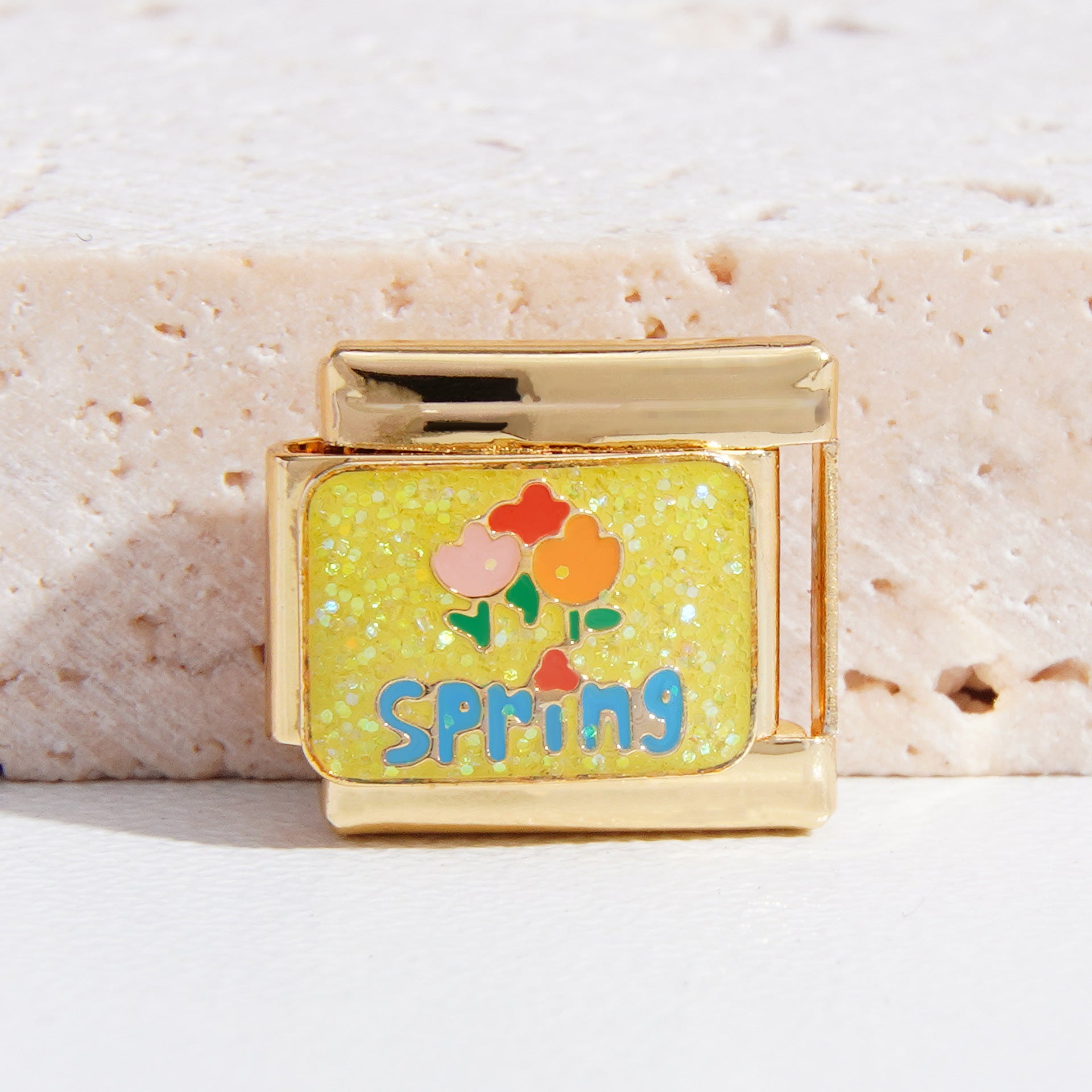 Wholesale Italian Charm Bracelet 9mm DIY Splicing Christmas Gold Titanium Steel Composable Bracelet