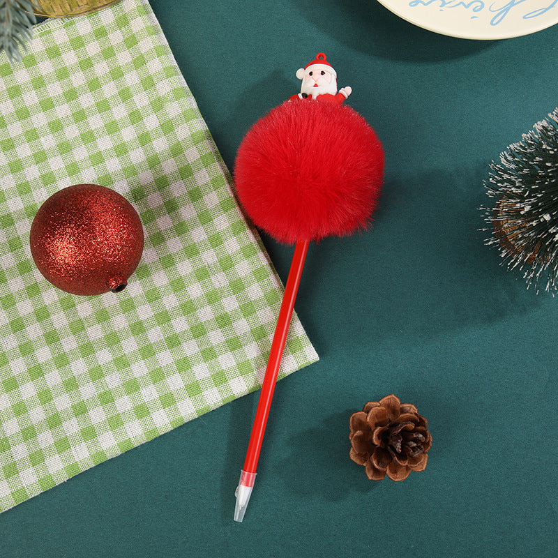 Wholesale Christmas shape plush pen ballpoint pen