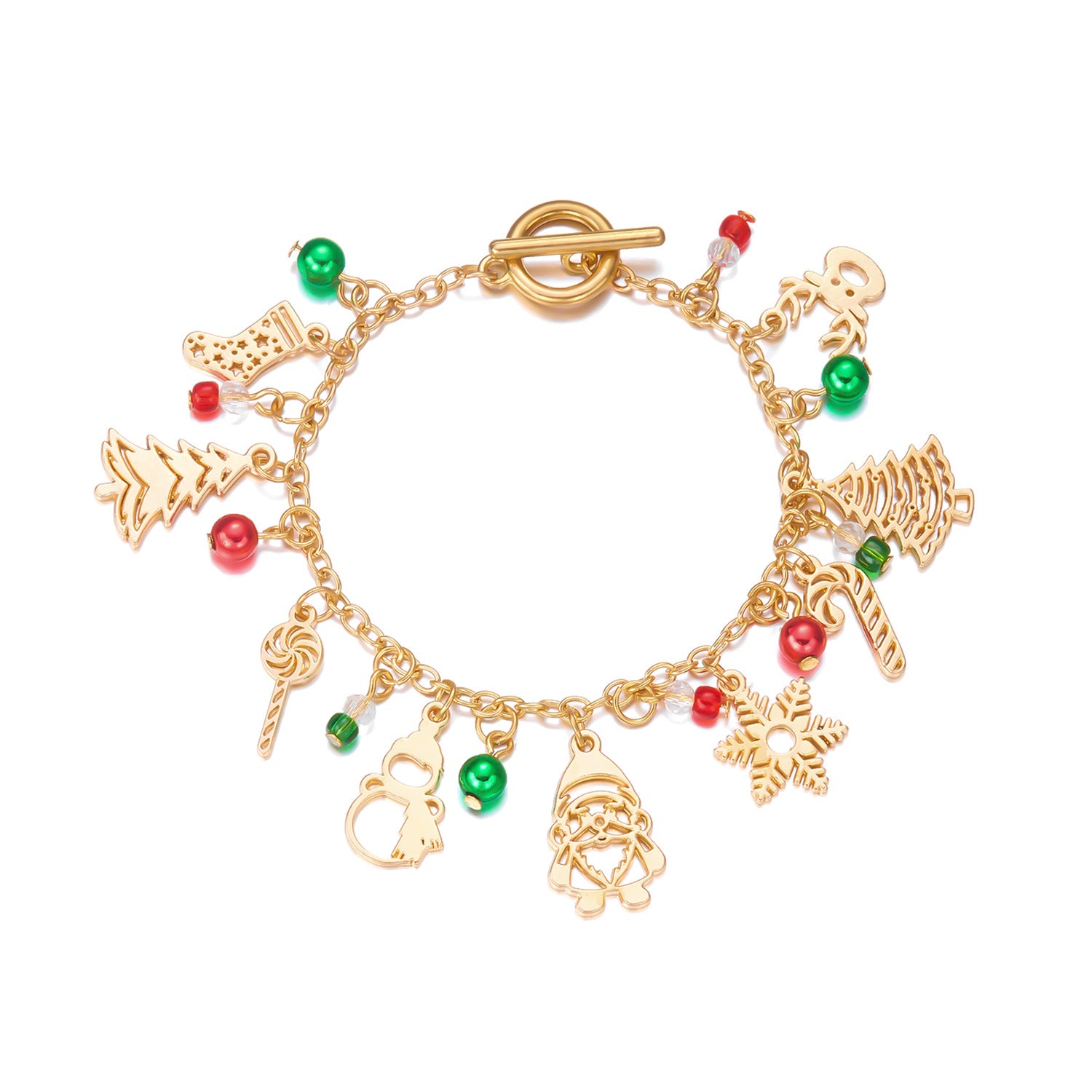 Wholesale Cartoon Christmas tree snowflake five-pointed star bracelet
