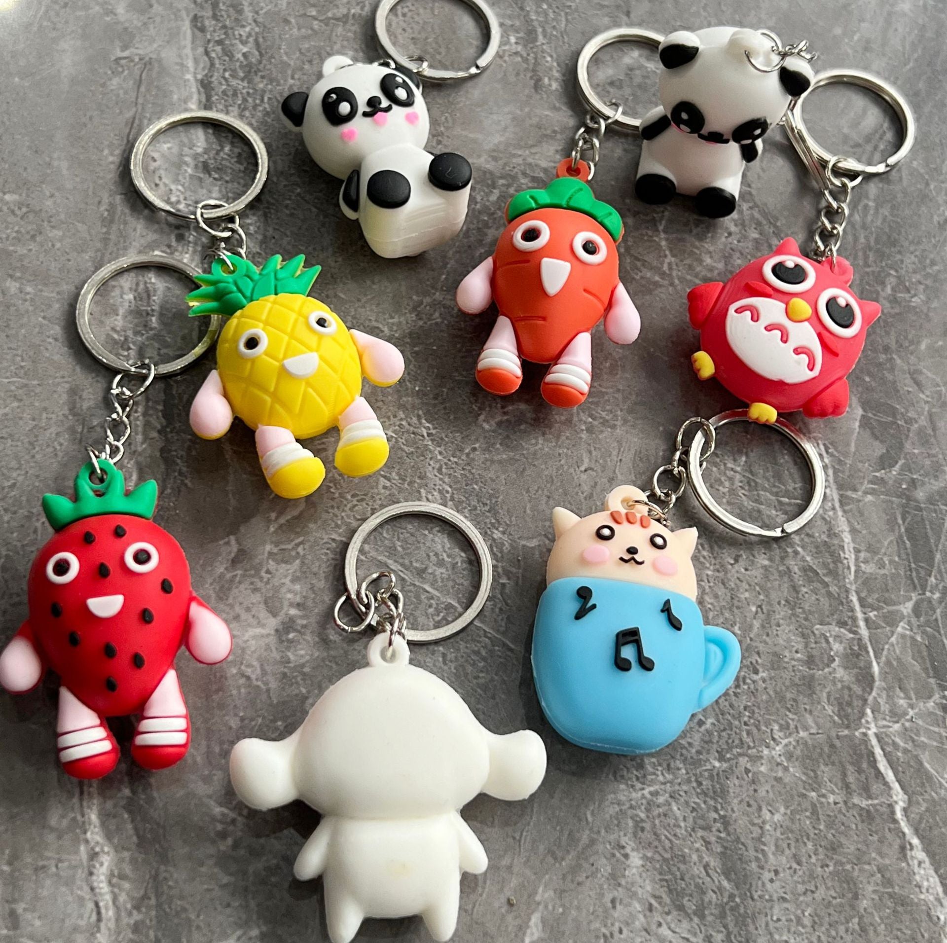 Wholesale creative cartoon three-dimensional keychain