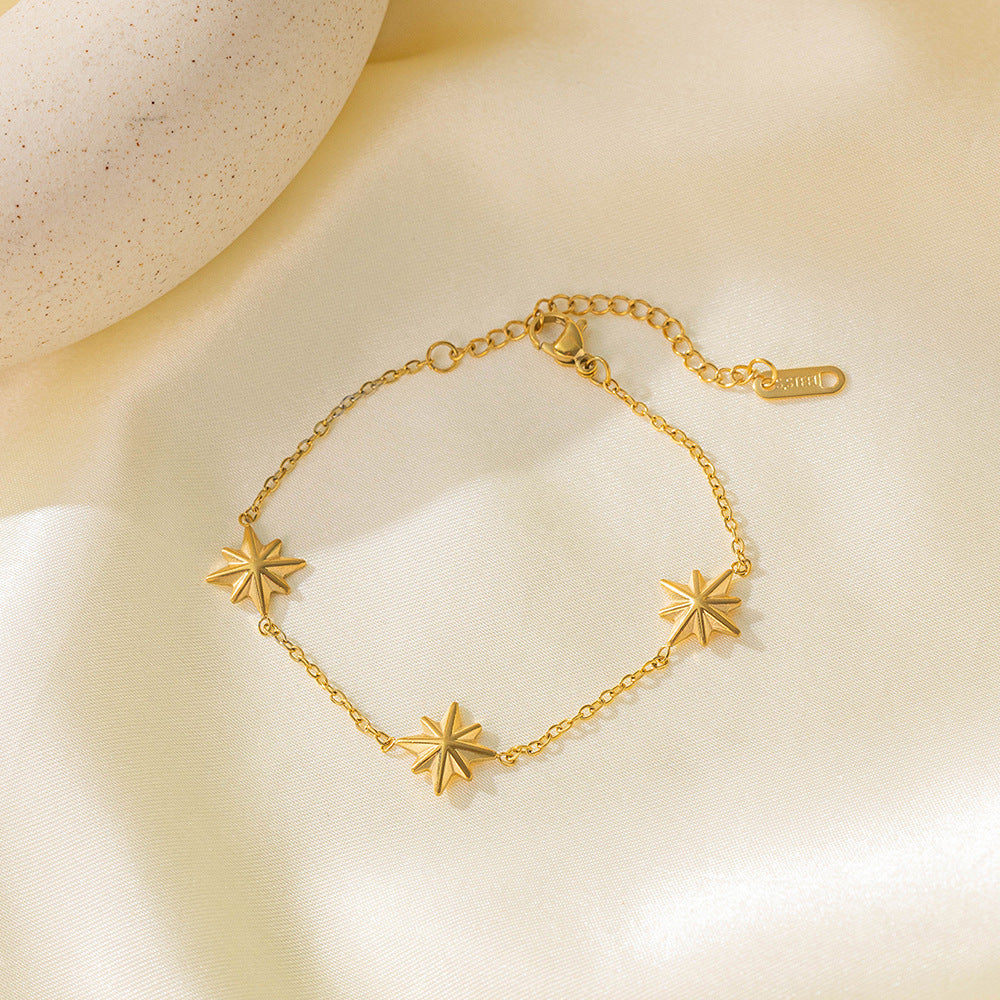 Wholesale 18K Gold Stainless Steel Diamond Bracelet ACC-BT-QiYun008