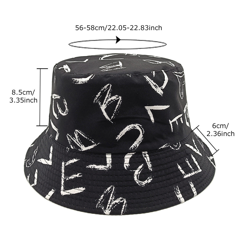 Wholesale Heart letter bucket hat