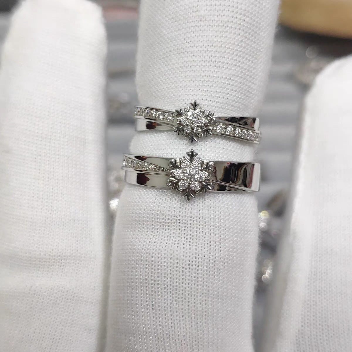 Wholesale Love and Deep Space  Snowflake Ring