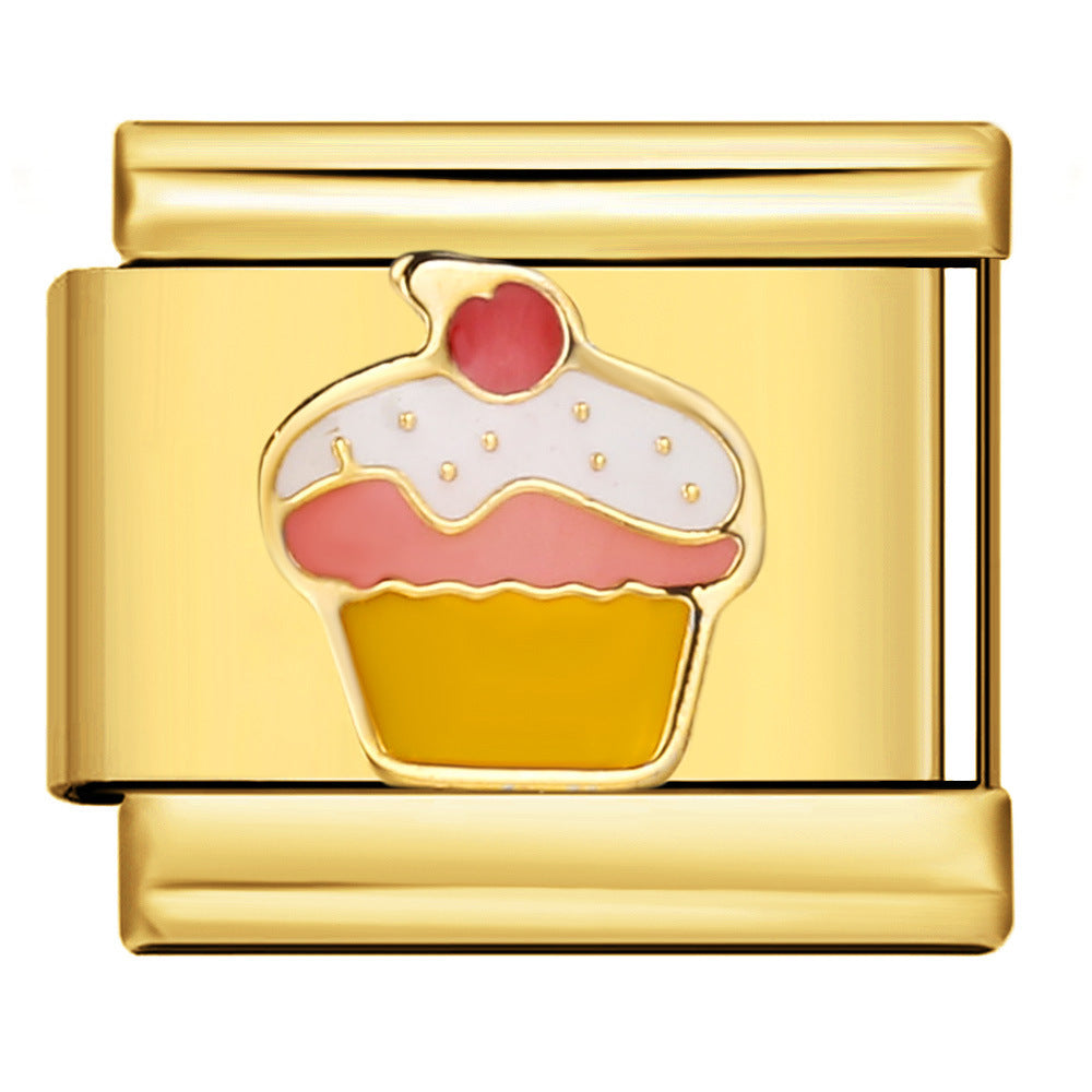 Wholesale  Italian module welding oil dripping titanium steel  DIY Bracelet