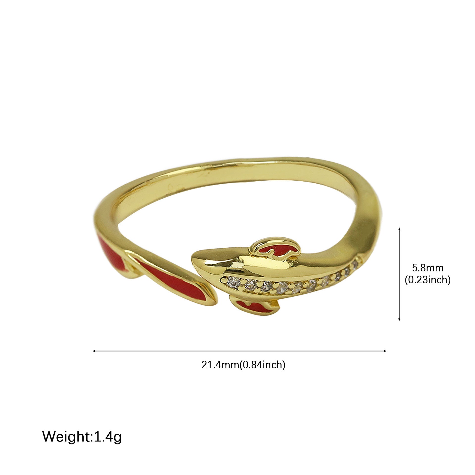 Wholesale Bohemian starfish shell fish adjustable open ring