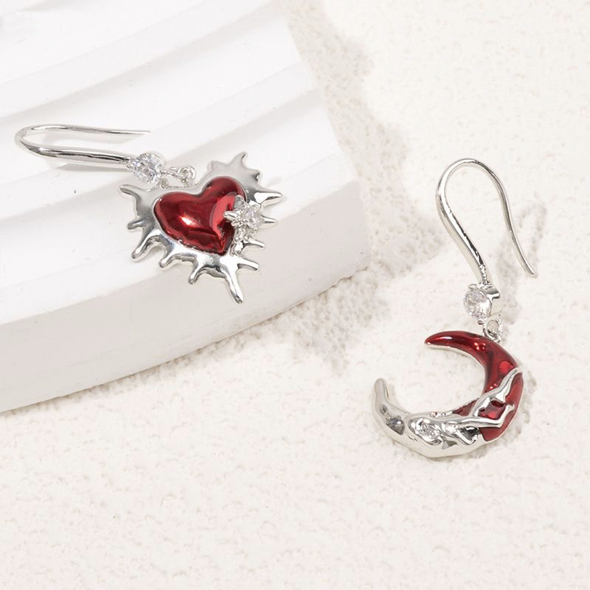 Wholesale  personality design sense of n love string moonearrings