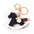Wholesale Cute  Handmade Rocking Horse Leather Cotton Pendant Keychain