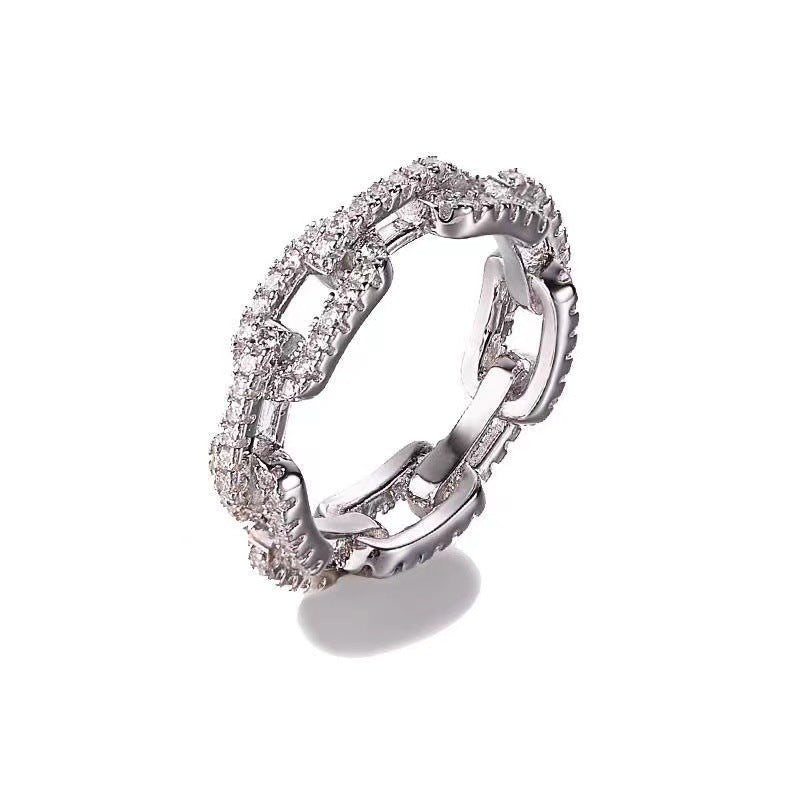 Wholesale Diamond Row  ring flash diamond ring