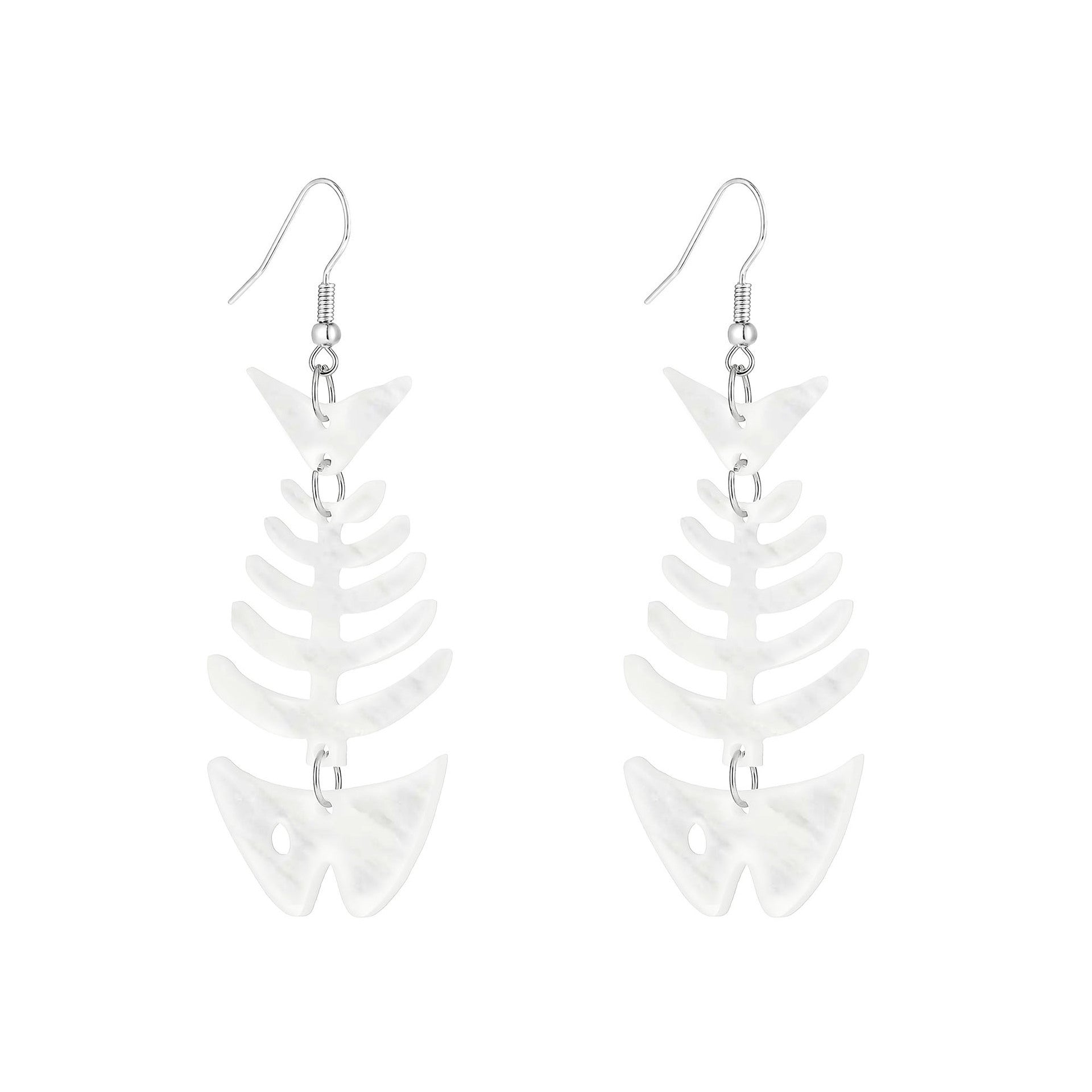 Wholesale Acrylic earrings fishbone shape earrings