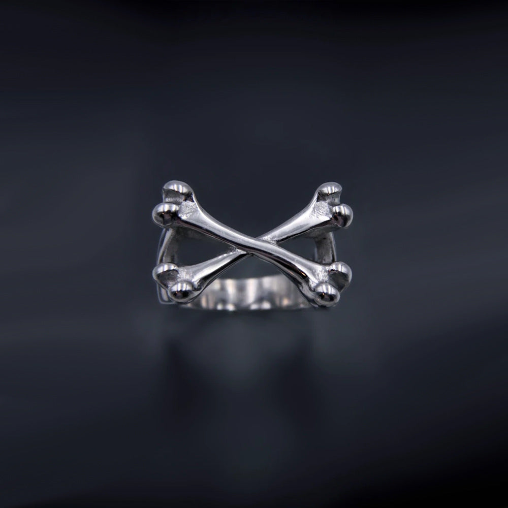 Wholesale HIPPOP Street Rock  Butterfly Cross Bones  Ring