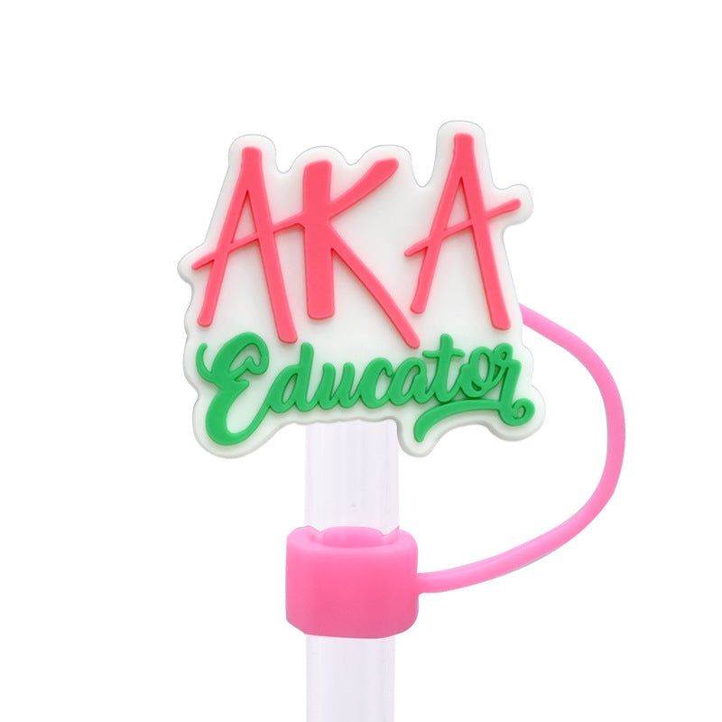 Wholesale Random 100pcs Pink Series Straw Cover 10MM Straw Tube Cap