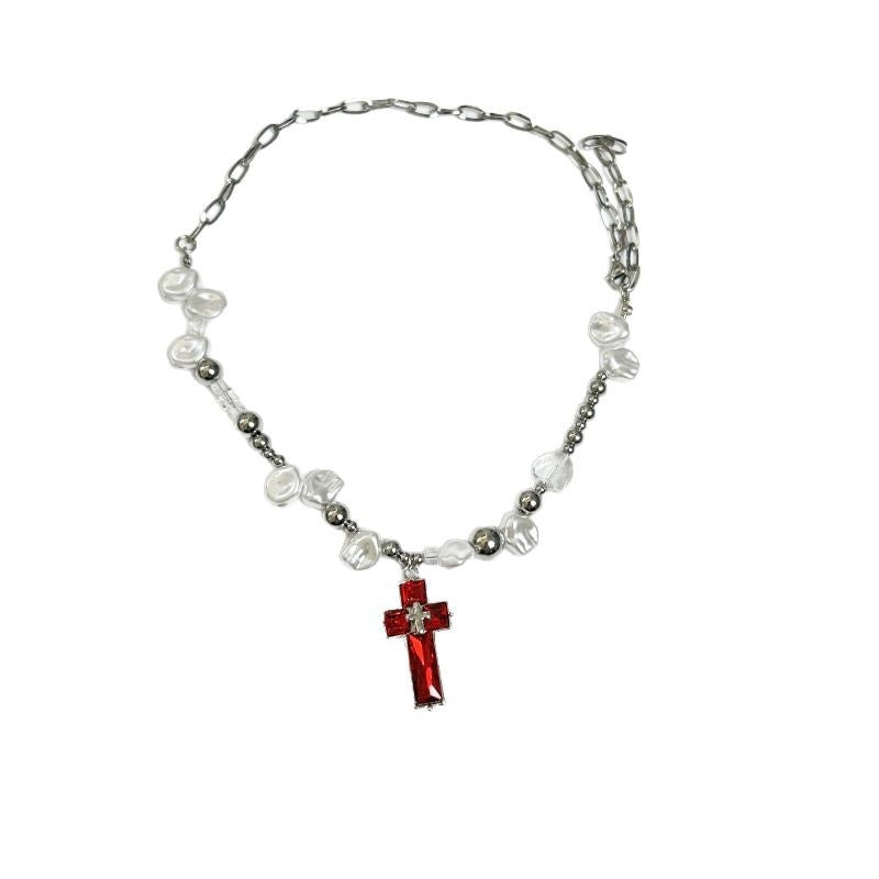 Wholesale Pearl Peach Heart Necklace