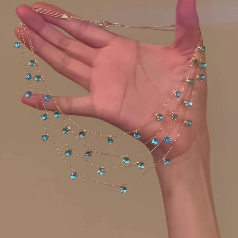 Wholesale  Multi-layer Stacked Zircon Necklace