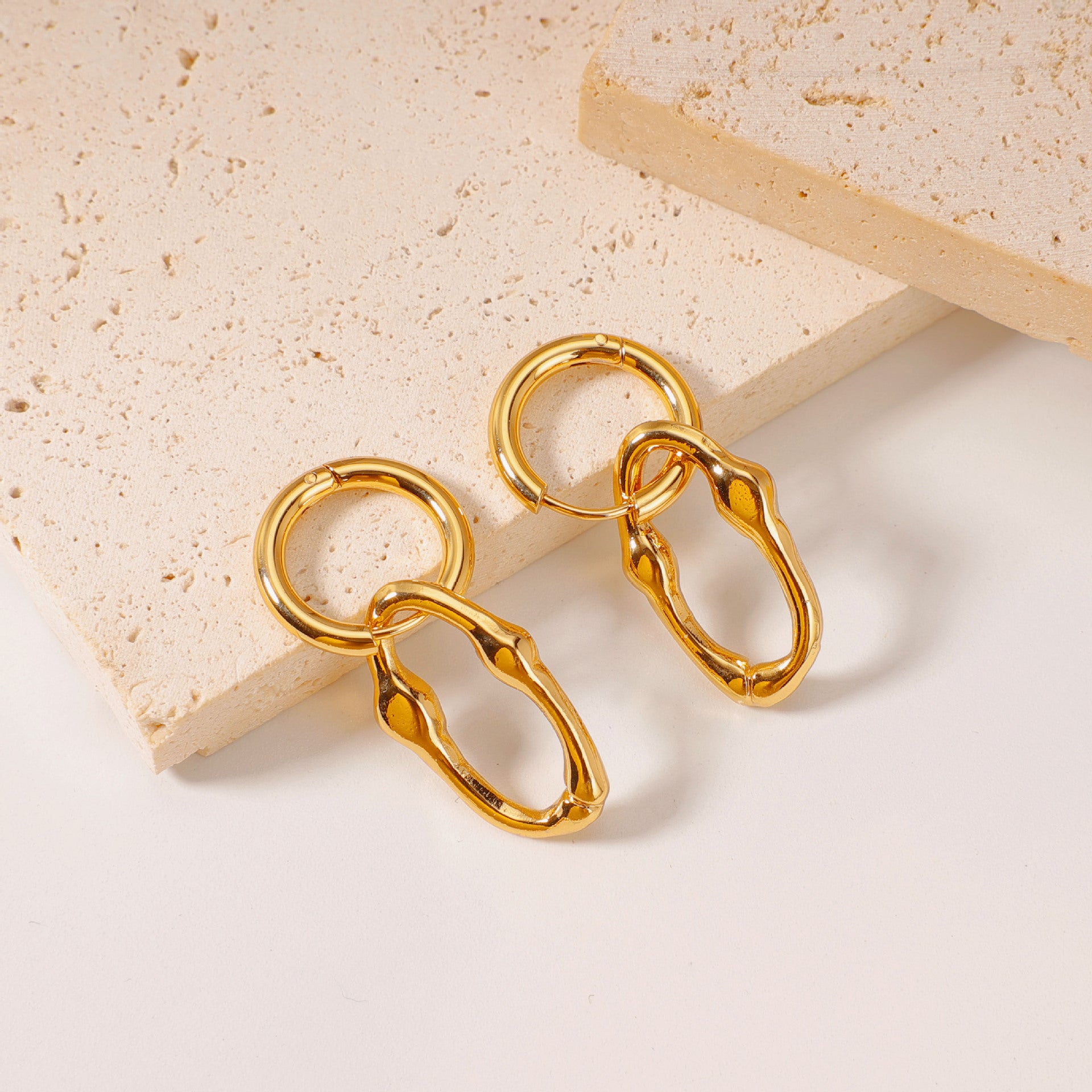 Wholesale Stainless Steel Titanium Steel Gold Light Luxury Earrings