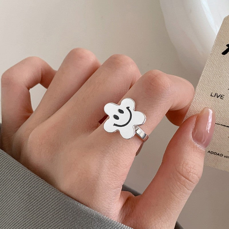 Wholesale 925 Silver Vintage Hollow Love Ring Open Ring Hearts Rings ACC-RS-YaoFeng011