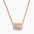 Wholesale  Light Luxury Design Clavicle Chain All-match Square Diamond Titanium Steel Necklace