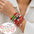 Wholesale  Christmas soft pottery glass beaded bracelet