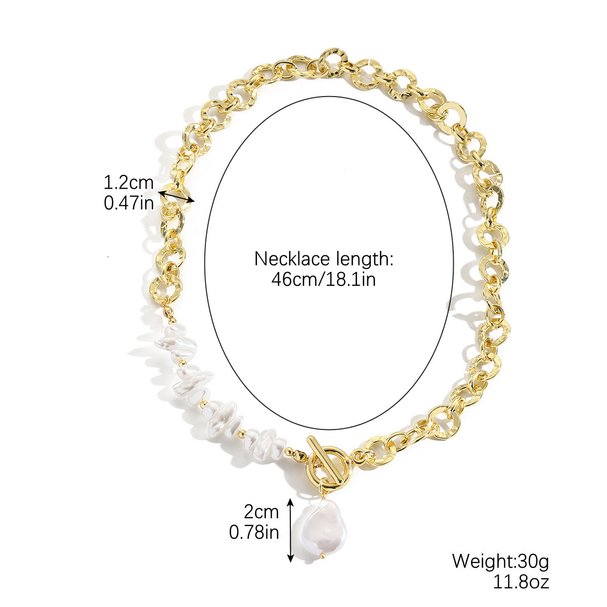 Wholesale Special Shaped Vintage Baroque Pearl Stacking Necklace