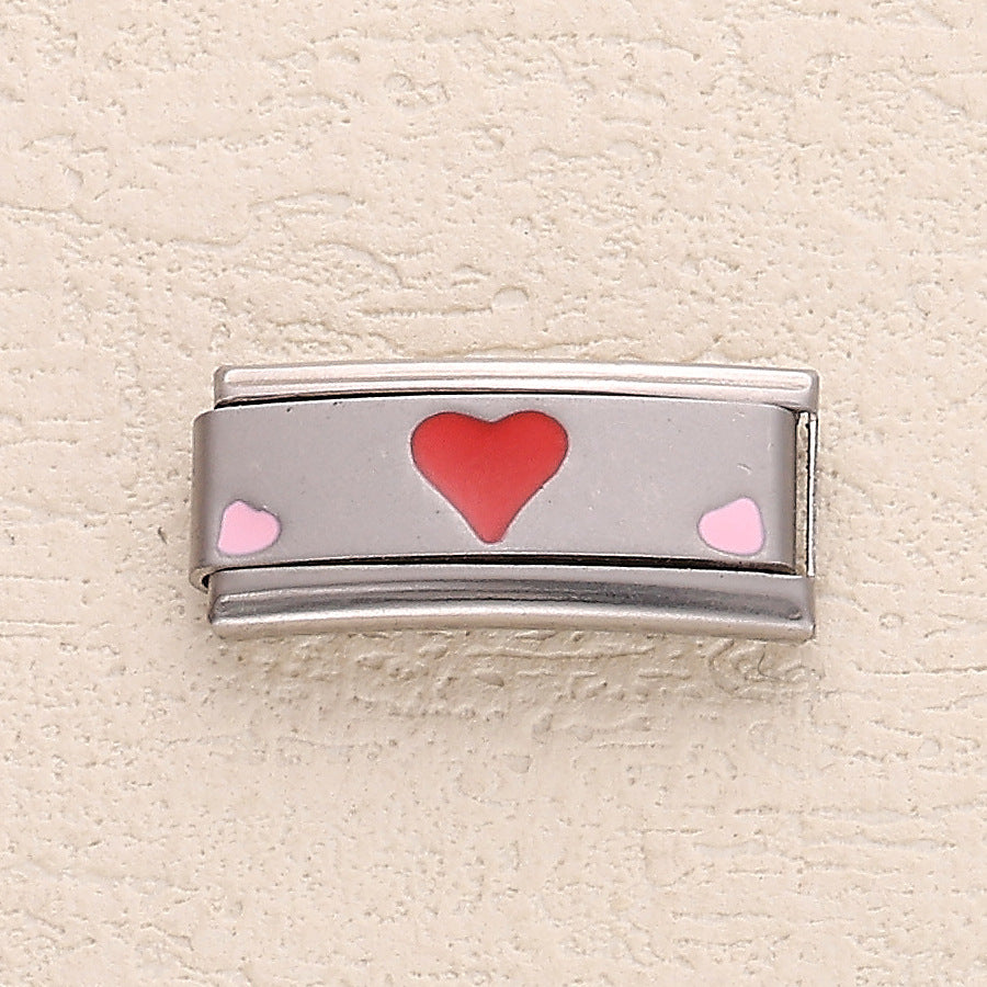 Wholesale 10pcs Italian Charm Bracelet 9mm DIY Splicing Cute Creative Stainless Steel Composable Bracelet