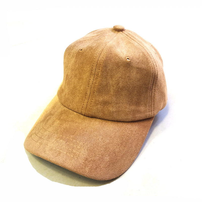 Wholesale  deerskin velvet baseball cap  retro  color outdoor travel sun hat