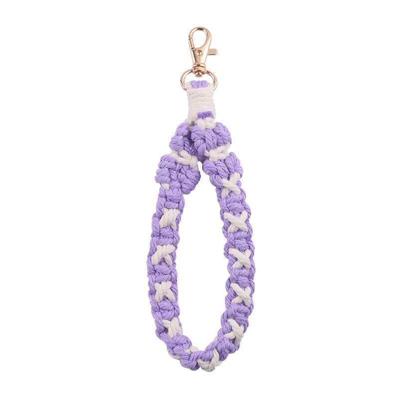 Wholesale Hand Woven Cotton Rope Lanyard Keychain ACC-KC-GuangTian070