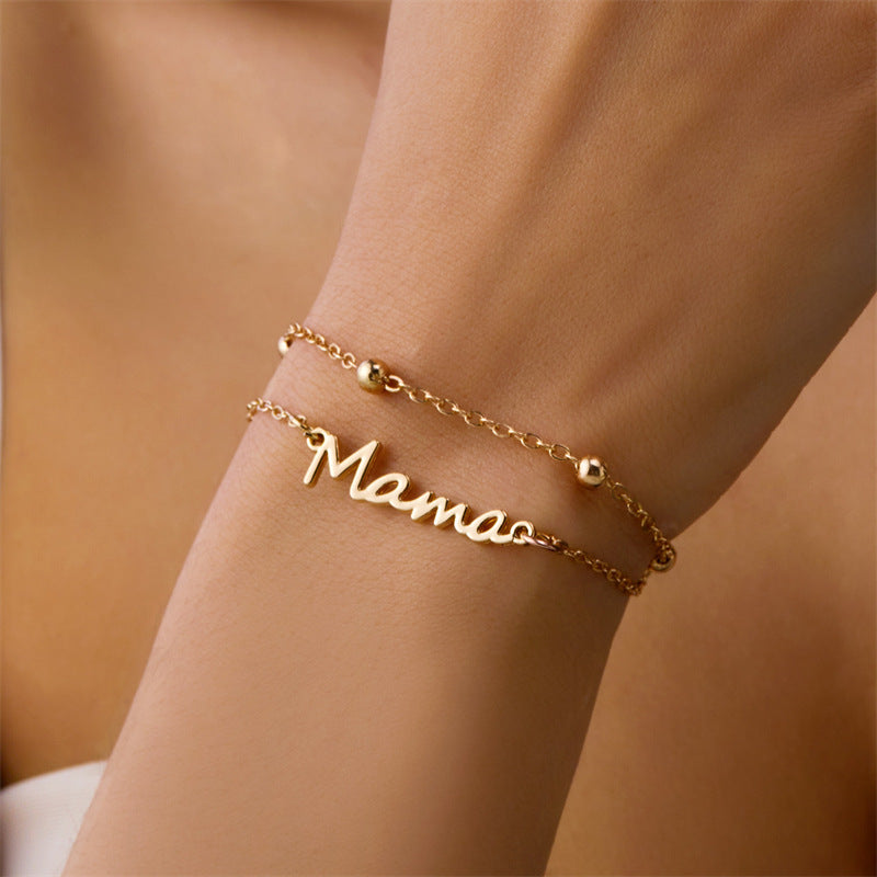 Wholesale  All-match Elegant Mama Letter Bracelet