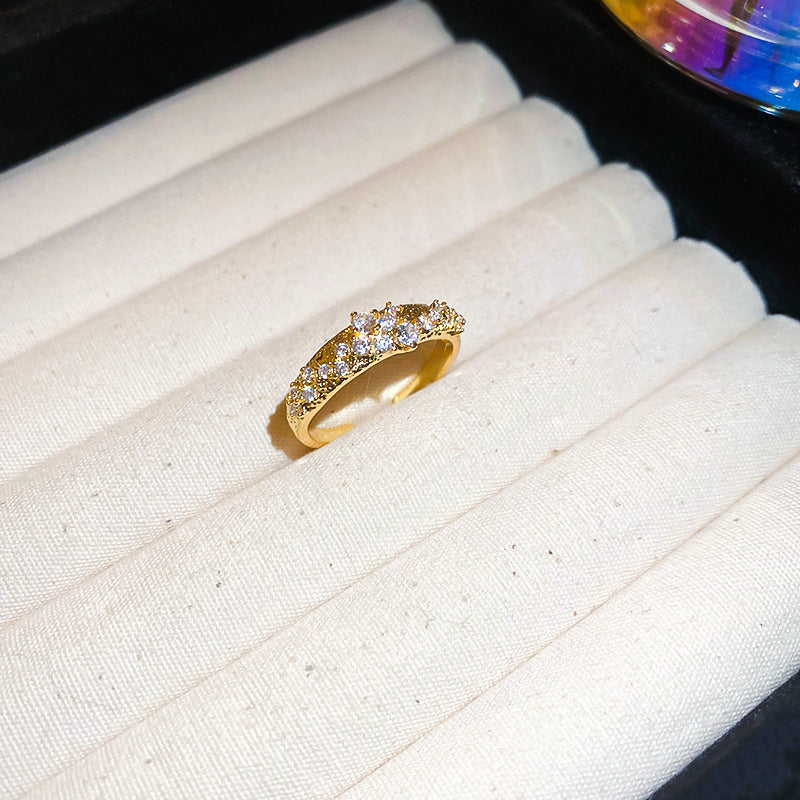 Wholesale zircon tiger eye open ring