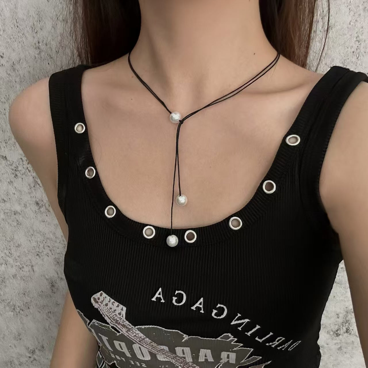 Wholesale Punk Heavy Industrial Cross Long Necklace