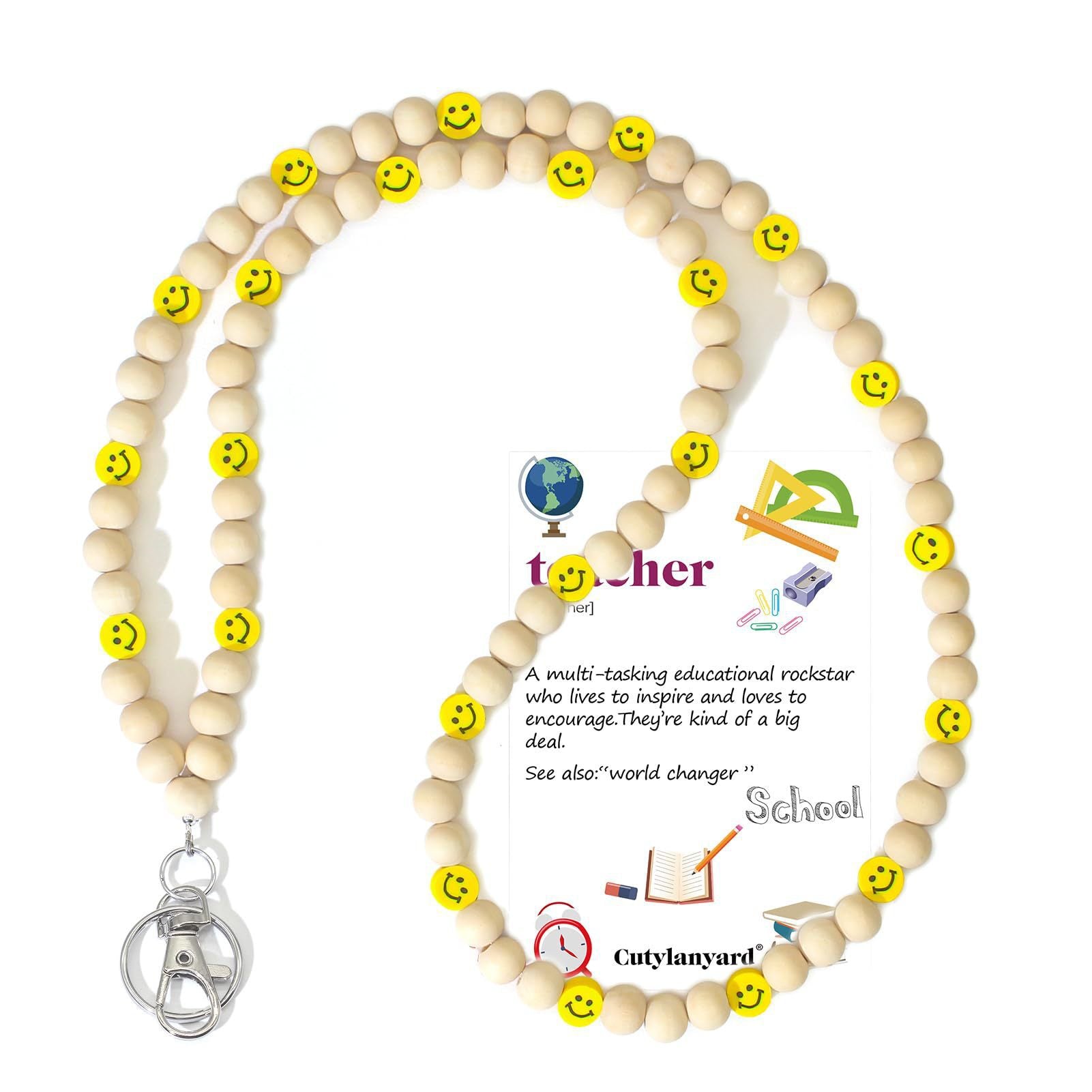 Wholesale Natural Stone and Wood Bead Open Ring Necklace