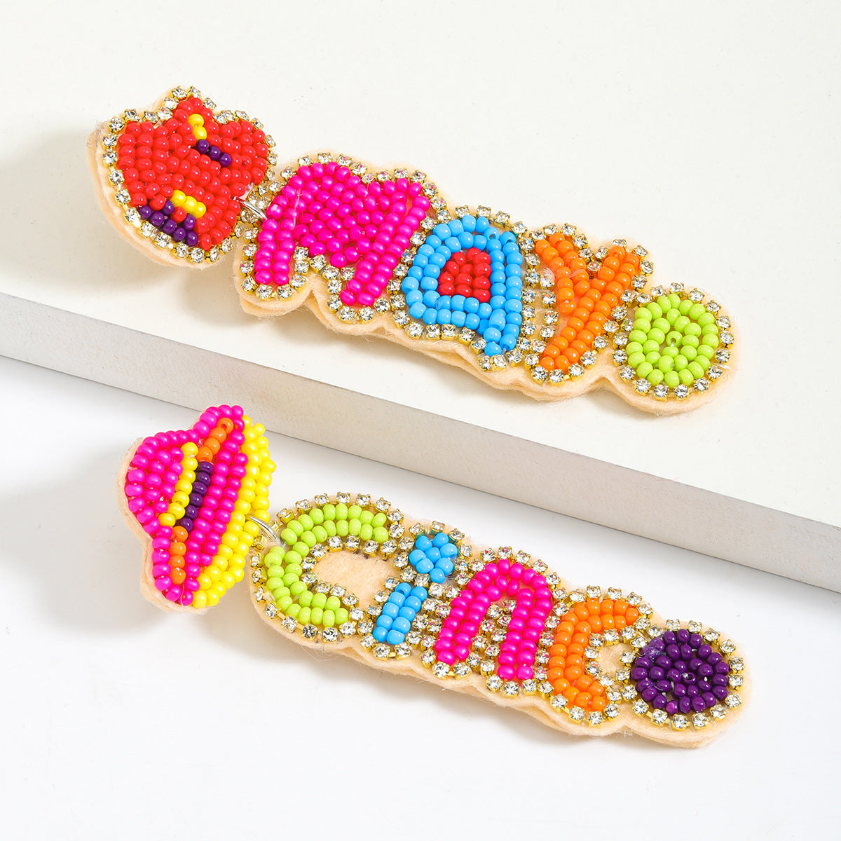 Wholesale Mexican Festival Diamond Rice Ball Earrings ACC-ES-JiaQi016