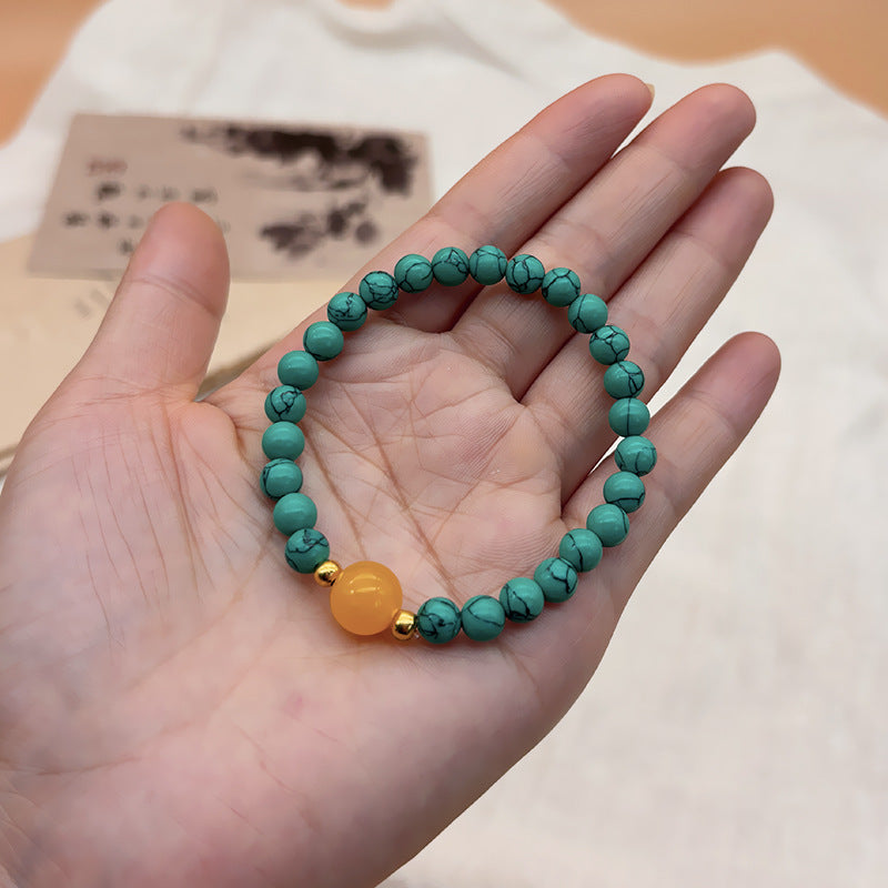 Wholesale New Chinese Style Turquoise Beaded Bracelet,  Tibetan Ethnic Design Unisex,  Gift Jewelry Accessory