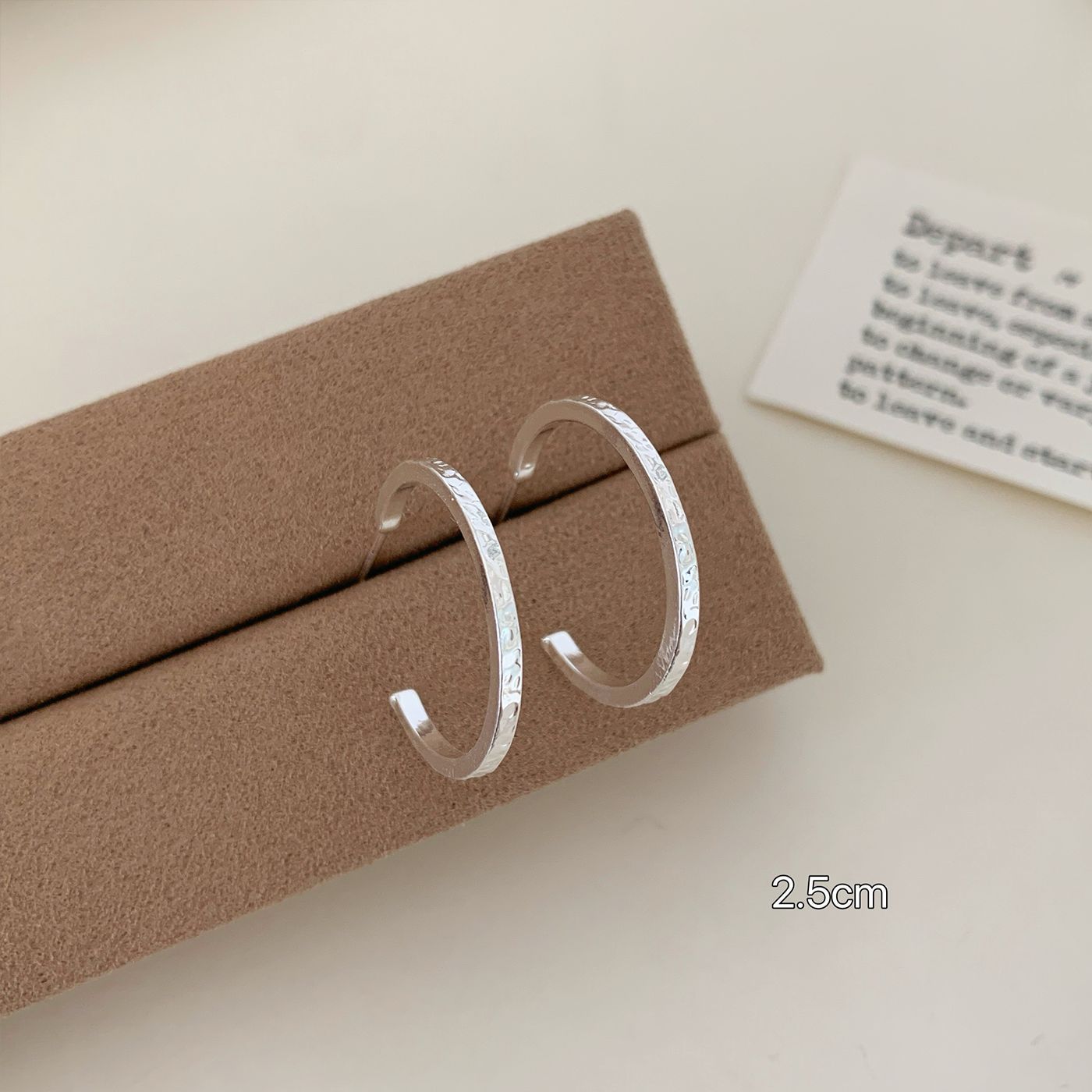 Wholesale Large earrings  suitable silver needle earrings large circle plain earrings