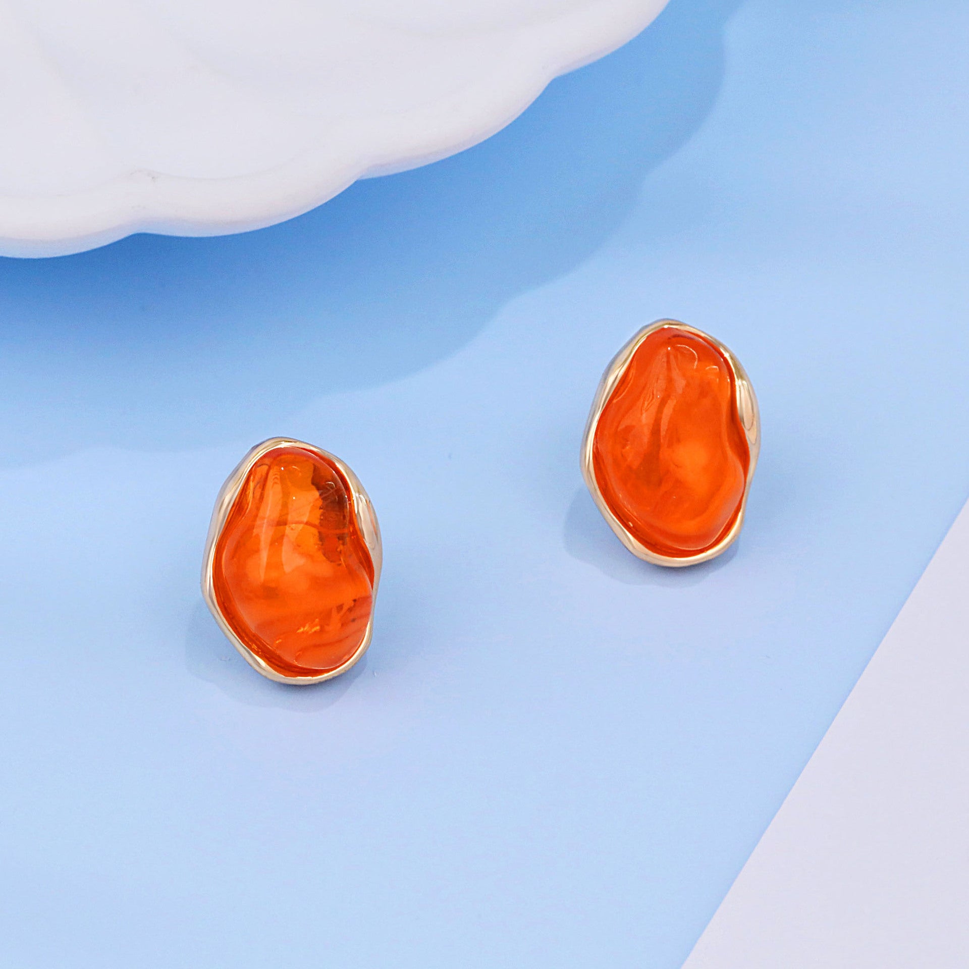 Wholesale Personalized Retro Maillard Irregular Earrings