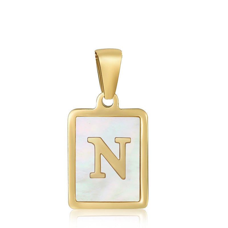 Wholesale Stainless Steel Letter Pendant Necklace Fashion Accessory Gift for Boutique Resale