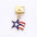 Wholesale 10pcs Italian Charm Bracelet 9mm DIY Splicing American Flag Series Stainless Steel Composable Bracelet