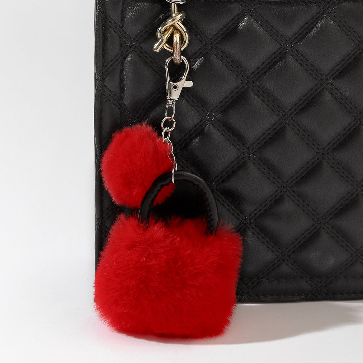 Wholesale Cute Plush Cartoon Pendant Leopard Print Fur Ball Keychain ACC-KC-RongRui015
