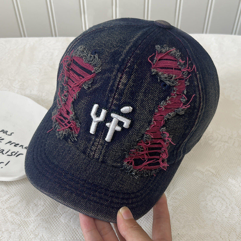 Wholesale sunshade sunscreen Denim short-brimmed baseball cap