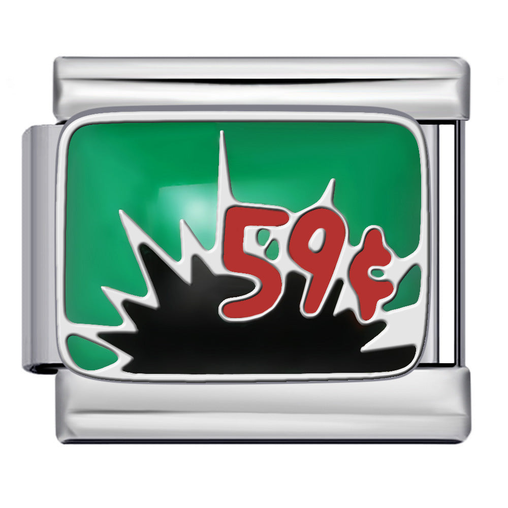 Wholesale 5pcs Italian Charm Bracelet 9mm DIY Splicing Cute Creative Stainless Steel Composable Bracelet