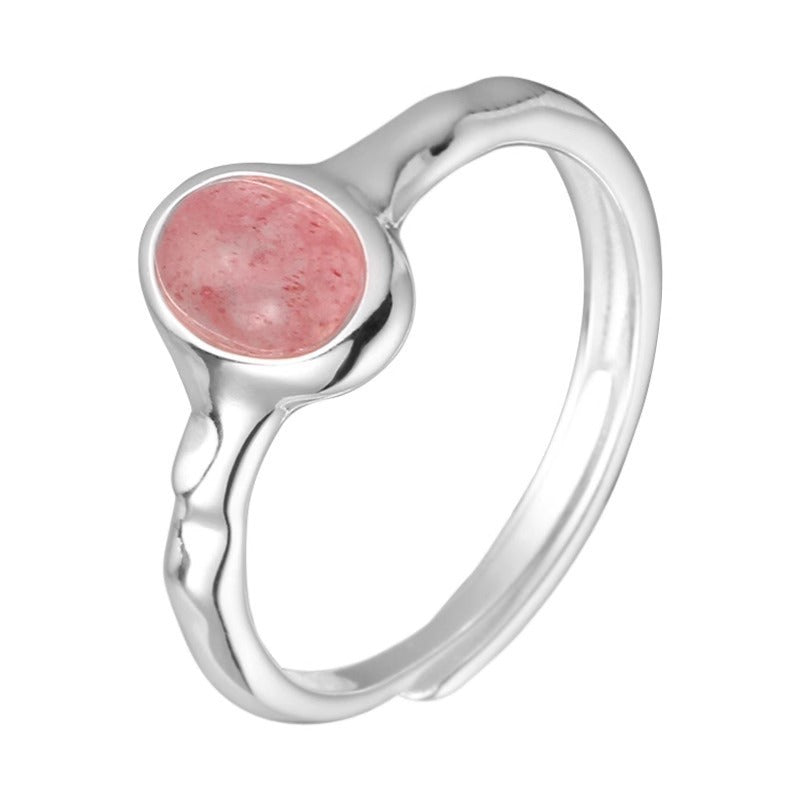 Wholesale Pink Oval Adjustable Rings ACC-RS-LiuYing003