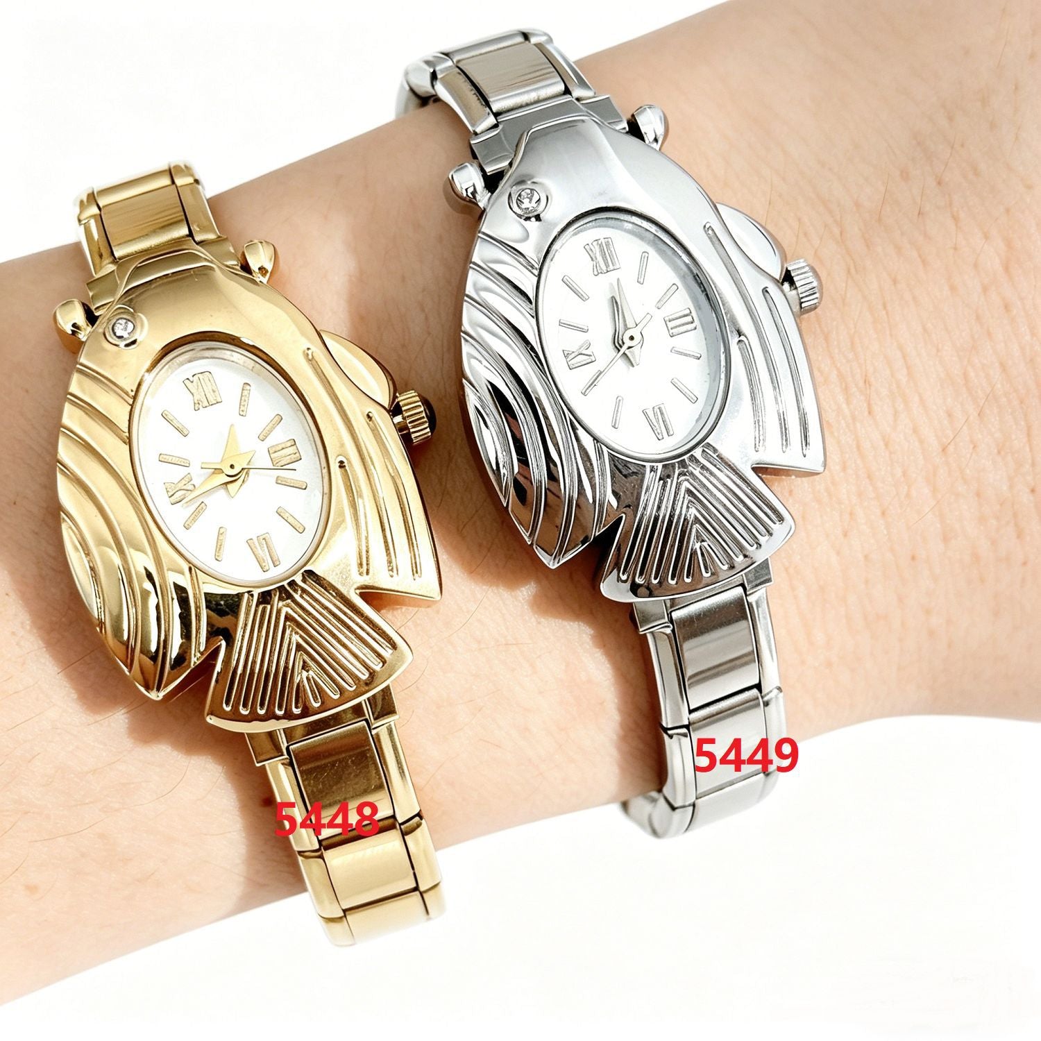 Wholesale Flying Fish Auspicious Simple Oval Quartz Wristwatch Couple Module Watch