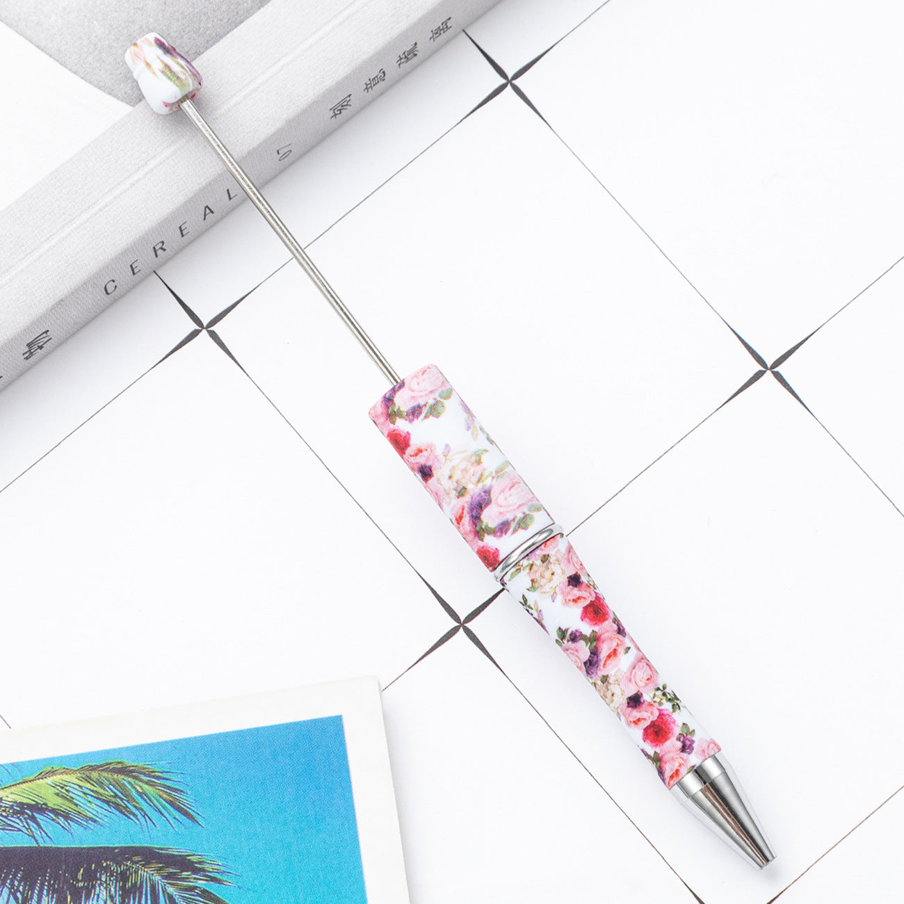 Wholesale Beadable Pens Cow Print Leopard Print Christmas Plastic Pen DIY for Beaded