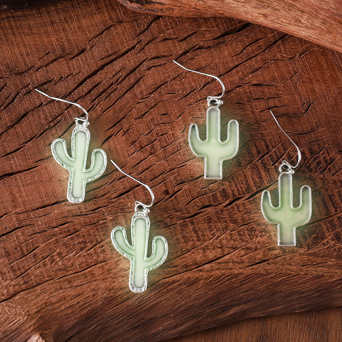 Wholesale  Luminous Cactus Moon Earrings