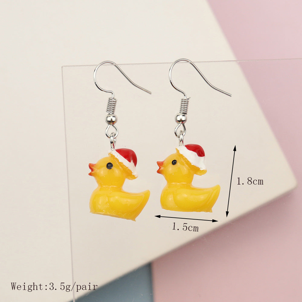 Wholesale Cartoon Animal Cute Little Duck Earrings