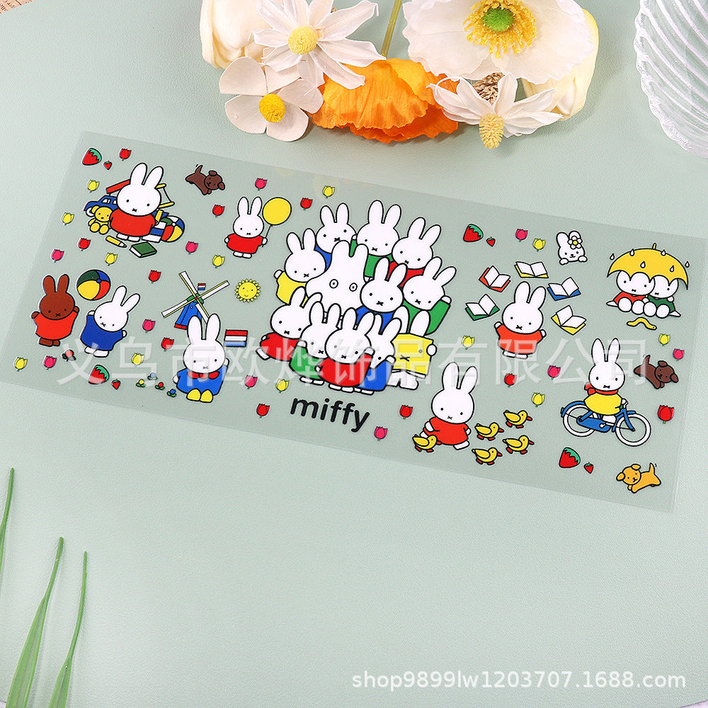 Wholesale 16oz cartoon transfer stickers,  crystal stickers,  tear-off crystal labels,  glass stickers