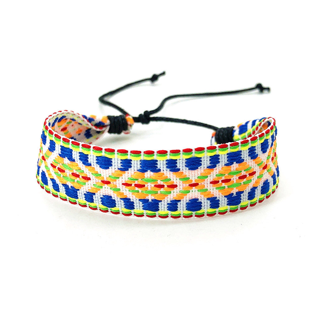 Wholesale  best selling retro ethnic style Bohemian men' s hand rope bracelet woven women' s bracelet jewelry
