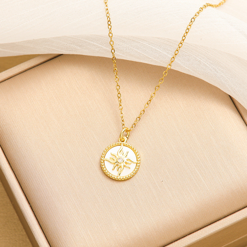Wholesale Geometric Light Luxury Titanium Steel Clavicle Necklace Women' s Jewelry Accessory Gift