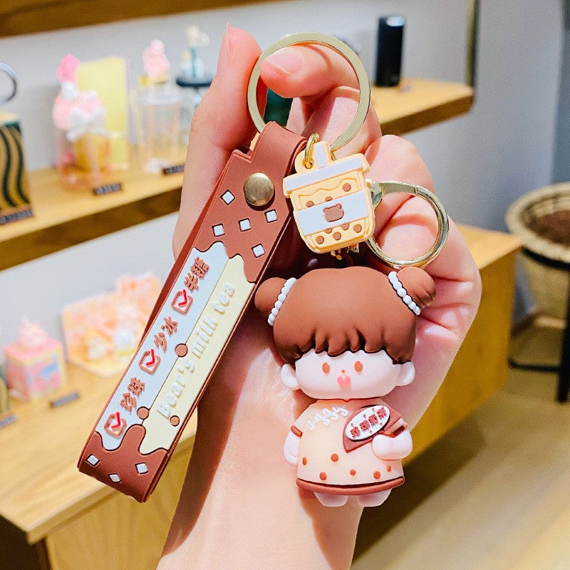 Wholesale Cute cartoon silicone keychain