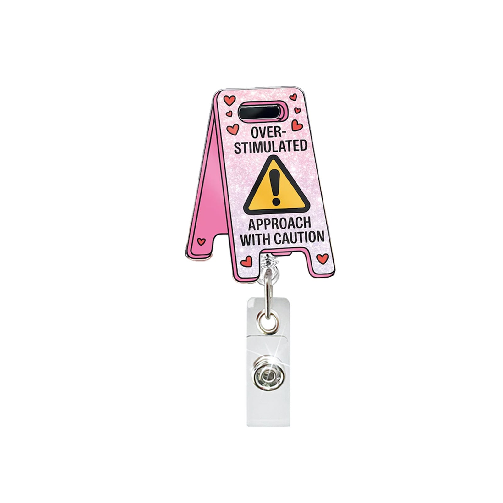 Wholesale Humorous Flower Quote Retractable Badge Reel Rotating ID Card Clip Acrylic ABS for Medical Staff Decorative Bag Charm