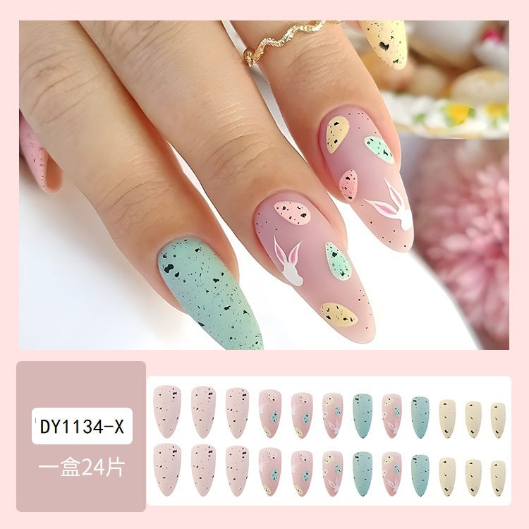Wholesale 24 Pieces/box Easter Nails Kits Nail Stickers ACC-NS-QXJ005